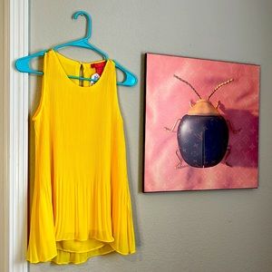 Catherine Malandrino Yellow Ruffle Summer Tank
